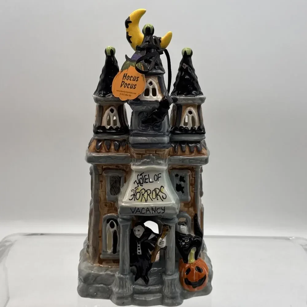 ‘16 Blue Sky “Hotel of Horrors” Vampire Tea Light Candle House Halloween 10.5”